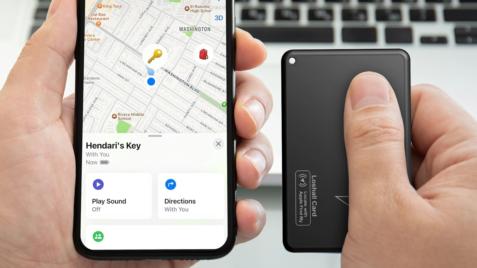 smart tag for ios Apple findmy card shape