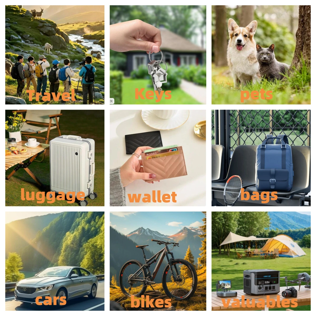 import items that trackers can be used for