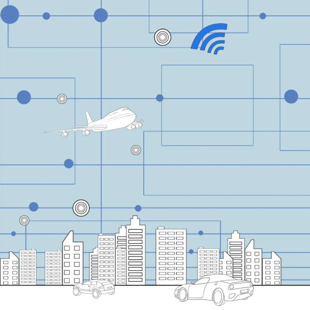 GPS location data moving from a tracker through a network to a mobile app